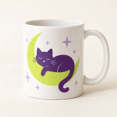 Cosmic Cat Ceramic Mug — main product view