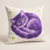 Moon Cat Square Throw Pillow — main product view