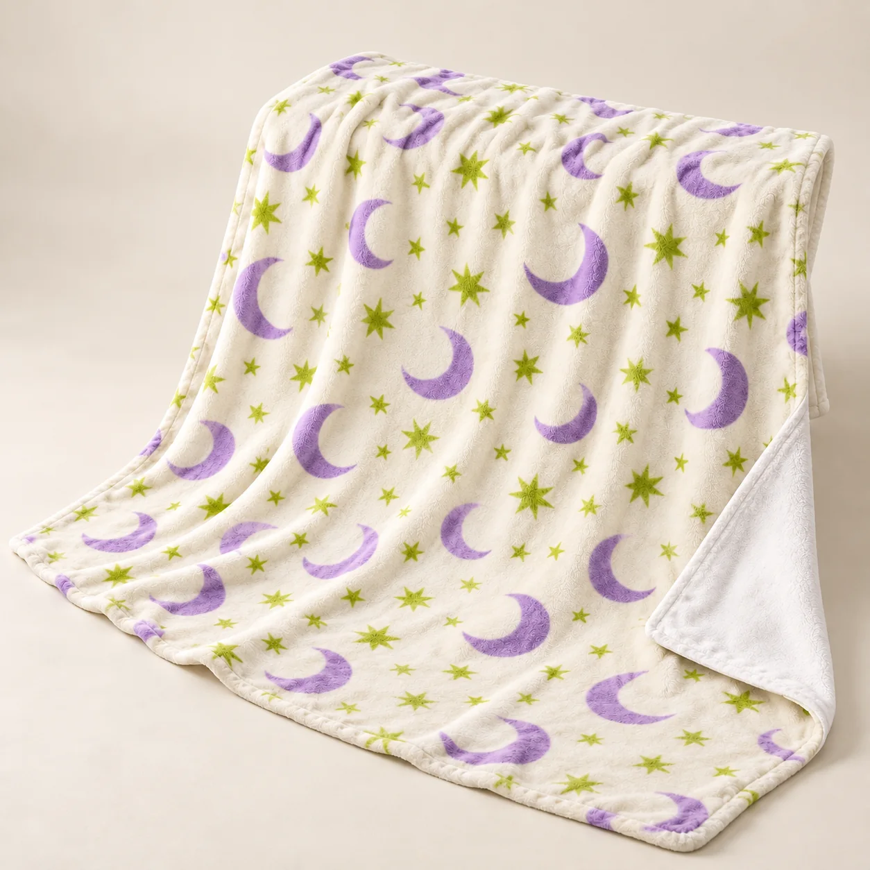 Cozy Orbit Velveteen Plush Blanket — alternate detail view