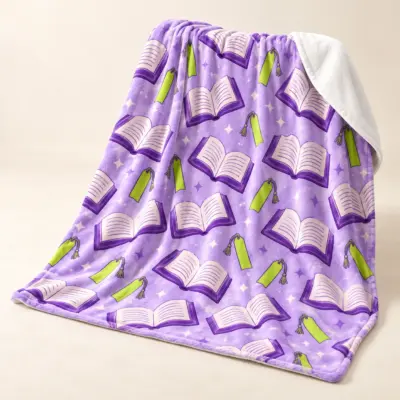 Book Nook Velveteen Plush Blanket — alternate detail view