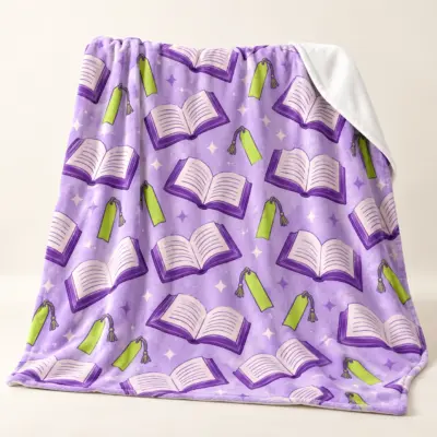 Book Nook Velveteen Plush Blanket — main product view