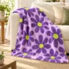 Daisy Hangout Velveteen Plush Blanket — lifestyle view