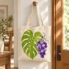 Leaf It To Me Natural Cotton Tote — lifestyle view