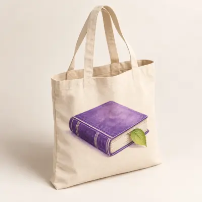 Weekend Reader Natural Cotton Tote — alternate detail view