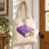 Weekend Reader Natural Cotton Tote — lifestyle view