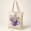 Coffee and Flowers Natural Cotton Tote — main product view