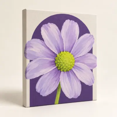 Daisy Pop Stretched Canvas Print — main product view