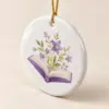 Book Buddy Ceramic Keepsake Ornament — alternate detail view