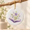 Book Buddy Ceramic Keepsake Ornament — lifestyle view