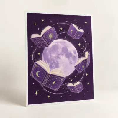 Reader Orbit Matte Art Poster — main product view