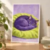 Catnap Club Matte Art Poster — lifestyle view