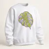 Tiny Monstera Printed Crewneck Sweatshirt — main product view