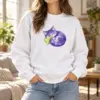 Sleepy Cat Printed Crewneck Sweatshirt — lifestyle view