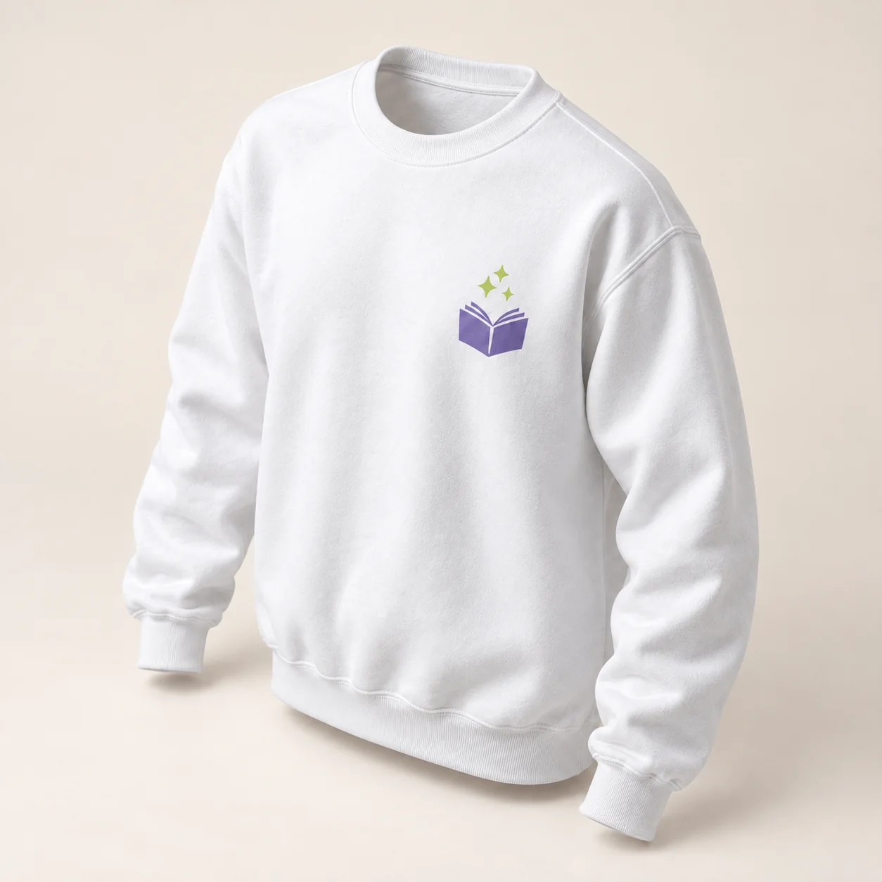 Book Spark Printed Crewneck Sweatshirt — alternate detail view